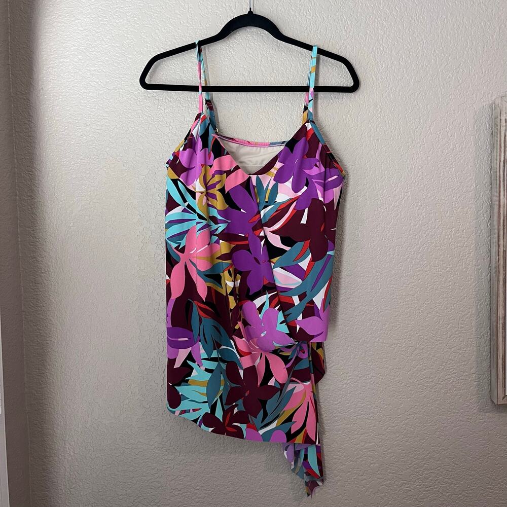 Magicsuit Women's Palm Springs Multi Alex Underwire Bra Tankini Top Multi 16 - Picture 3 of 9
